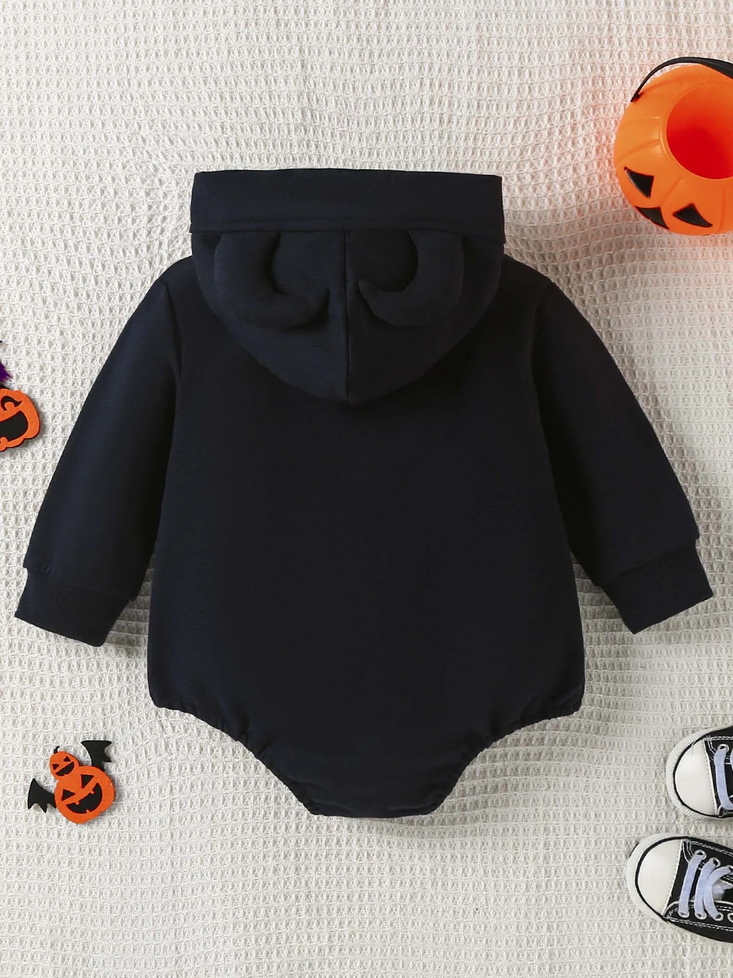 Infant Girls Halloween Theme Party Carnival Pumpkin Ghost Skeleton Cosplay Costume Skull Pumpkin Face Apparition Print Romper