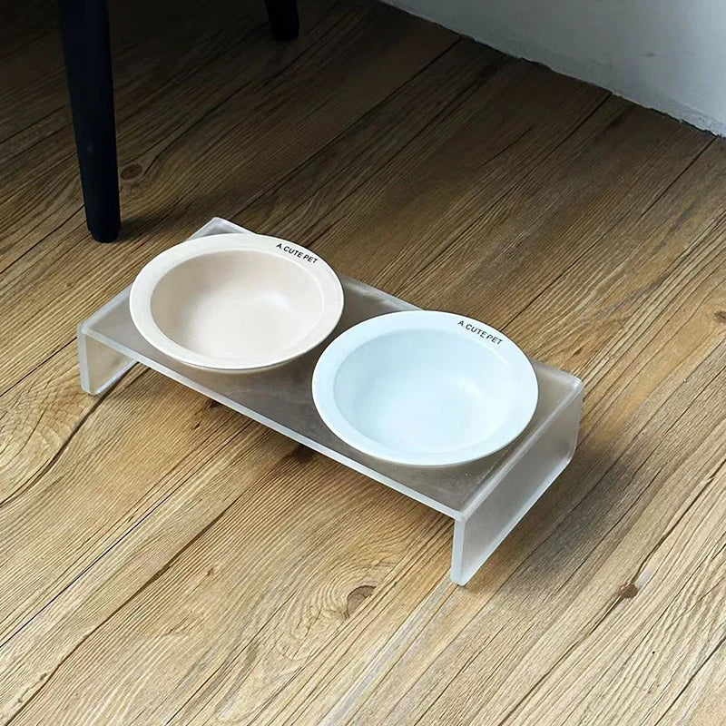 【E】Ceramic Pet Cat Bowl Pet Drinking Water Feeding Bowl Ceramics Cat Food Dog Food Utensils Cat Dog Pet Supplies Accessories