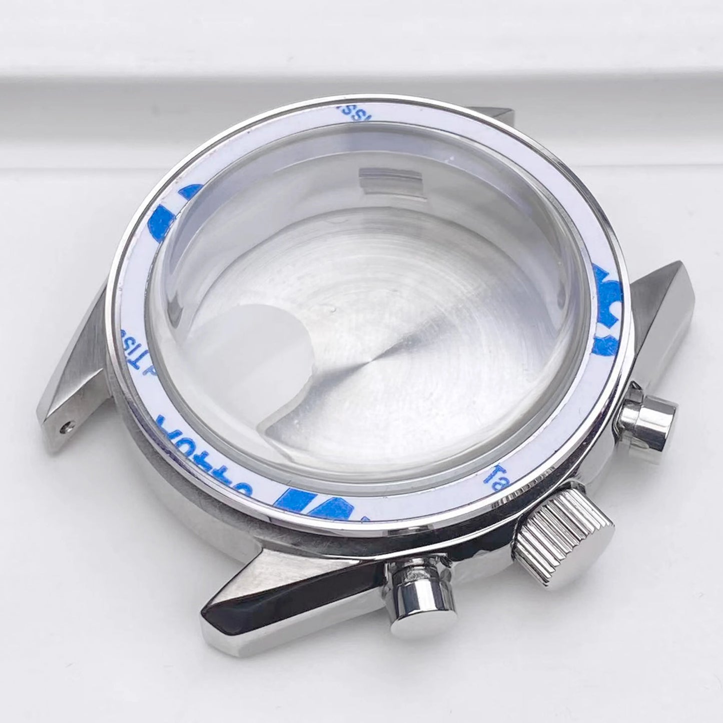 VK63 High Quality 39.7mm Case moonswatch metal case chronograph case Fit Vk63 movement Accessories vk63 Watch Box
