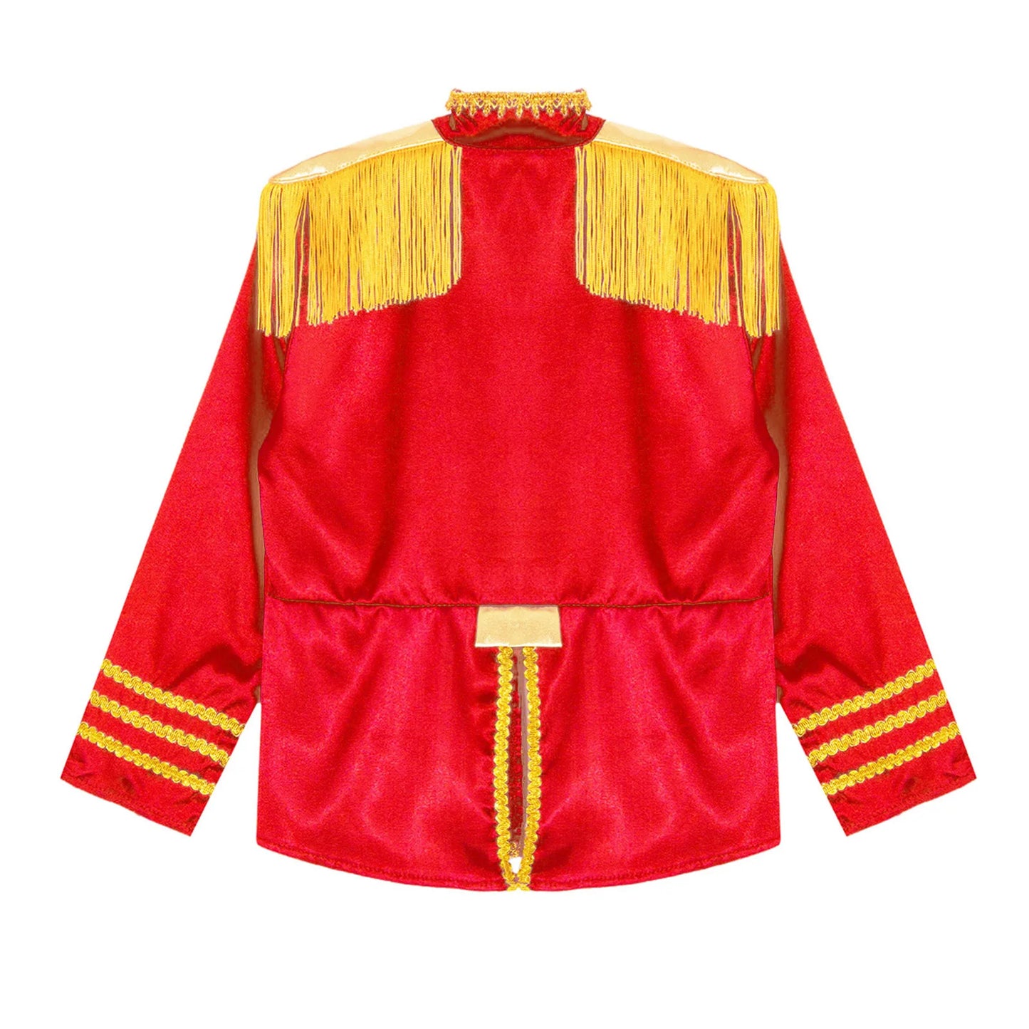 Kids Girls 60s Retro Hippie Rock Band Musician Costume Halloween Cosplay Carnival Party Circus Drummer Parade Tassel Jacket Coat