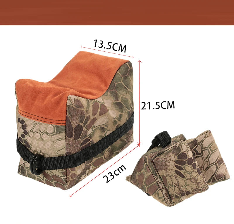 Tactical Gun Rest Bag Support Stand Outdoor Shooting Sandbag Unfilled Front Rear Gun Bag Airsoft Hunting Accessories