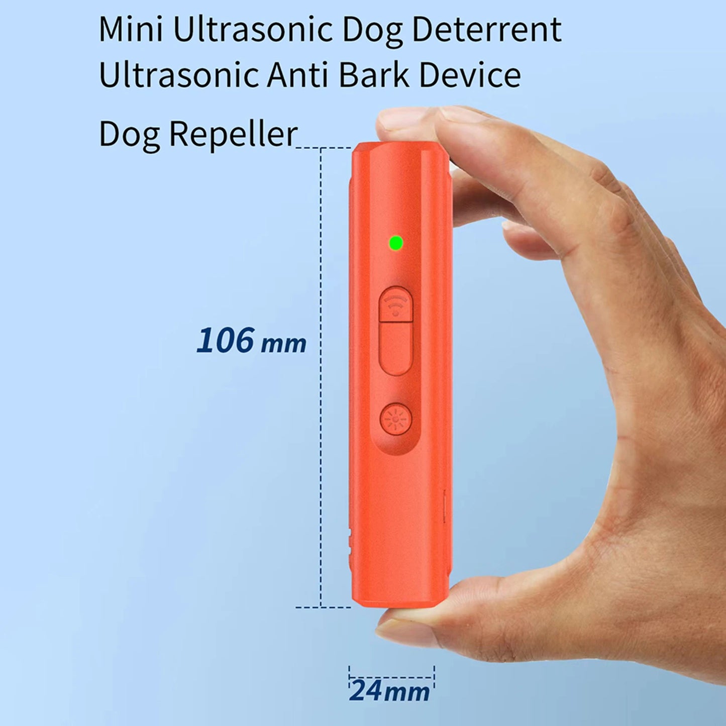 Ultrasonic Dog Repeller USB Rechargeable Dog Drive Device Portable Dog Trainer Anti Barking Device with LED Indicator Lanyard