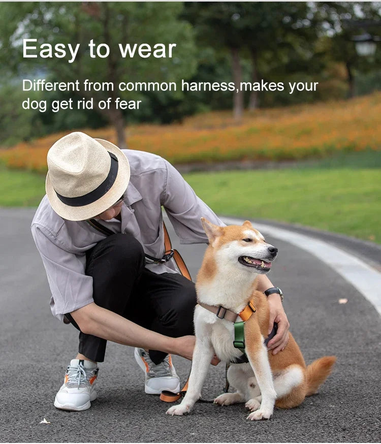 Adjustable Nylon Dog Harness Fashion Chest Vest No Pull Pet Puppy Harness for Small Medium Large Dogs Corgi Dog Supplies