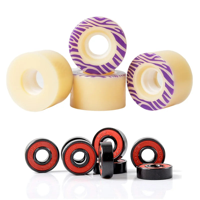 55*32mm Skateboard Wheels 80A HR65% Rebound All-Round Cruiser Trick Wheels for Double Kick Skateboard  Wheel Accessories