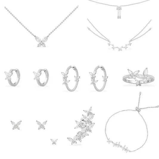 LI KI 925 Sterling Silver 2022 New Butterfly Earrings  Beautiful Fashion Jewelry Free Delivery Valentine'S Day Gift