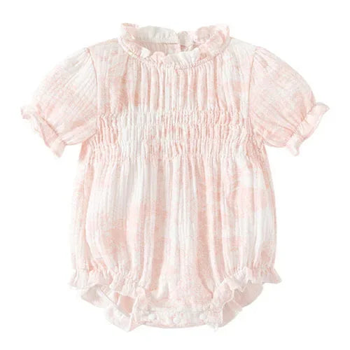 2025 New Summer Toddler Baby Girls Jumpsuit Flying Sleeve Cotton Flower Print Newborn Baby Girls Romper 0-24M Baby Clothing