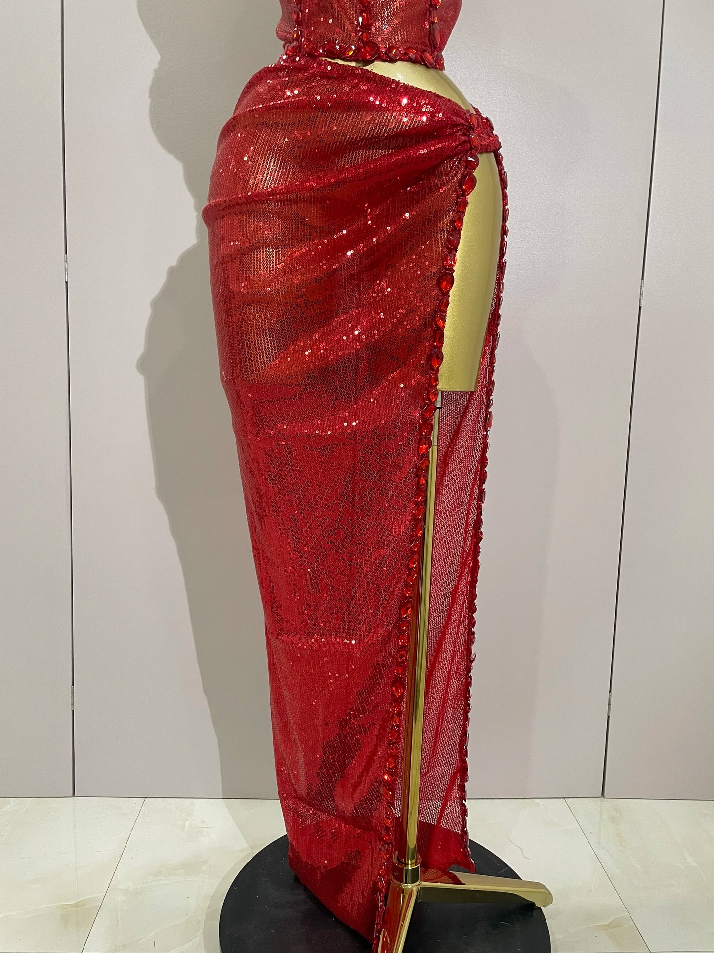 Sexy Luxury Shiny Diamond Sequins Cocktail Dress 2Pcs Set 2025New Women Evening Celebrate Birthday Party Nightclub Stage costume