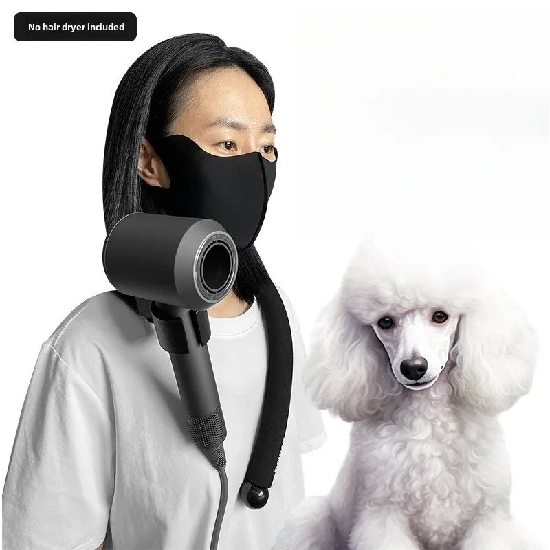 Pet Portable Neck Hair Dryer Holder Cat Grooming Supplies Adjustable Wind Direction Angle Pet Cleaning Products Accessories