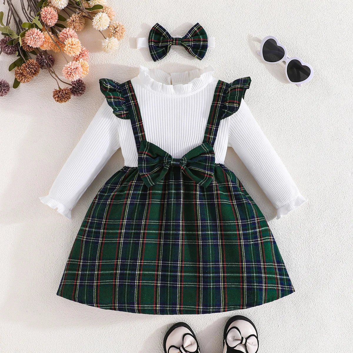 Baby Dress For New Year Green Tree Print Xmas Christmas Dress For Newborns Toddler My First New Year Girls Costumes