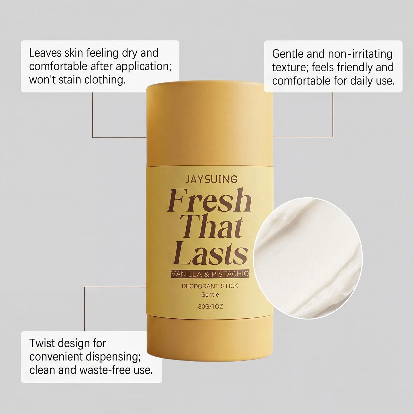 Vanilla Deodorant Antiperspirant Remove Underarm Body Bad Odor Refreshing Lasting Aroma Anti Sweating Portable Perfumed Stick