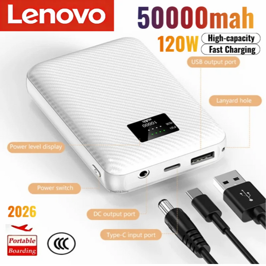 Lenovo Power Bank 40000mAh Portable Heating Mobile Power Supply for Heating Vest Jacket Gloves Electric Heating Equipment DC