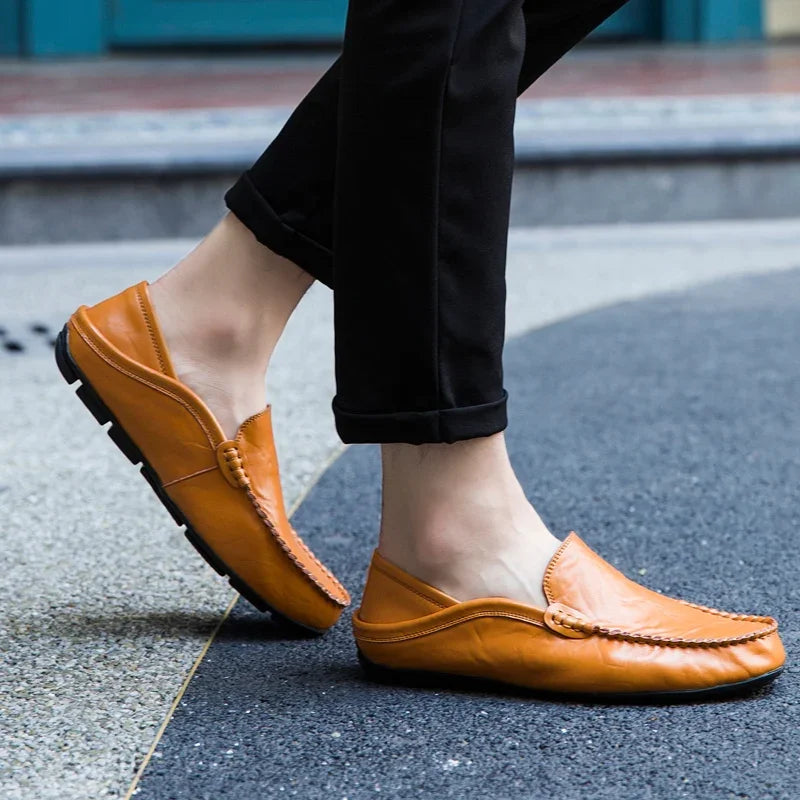 Men Shoes Casual Leather Mens Loafers Moccasins Designer Slip on Boat Shoes High Quality Chaussure Homme