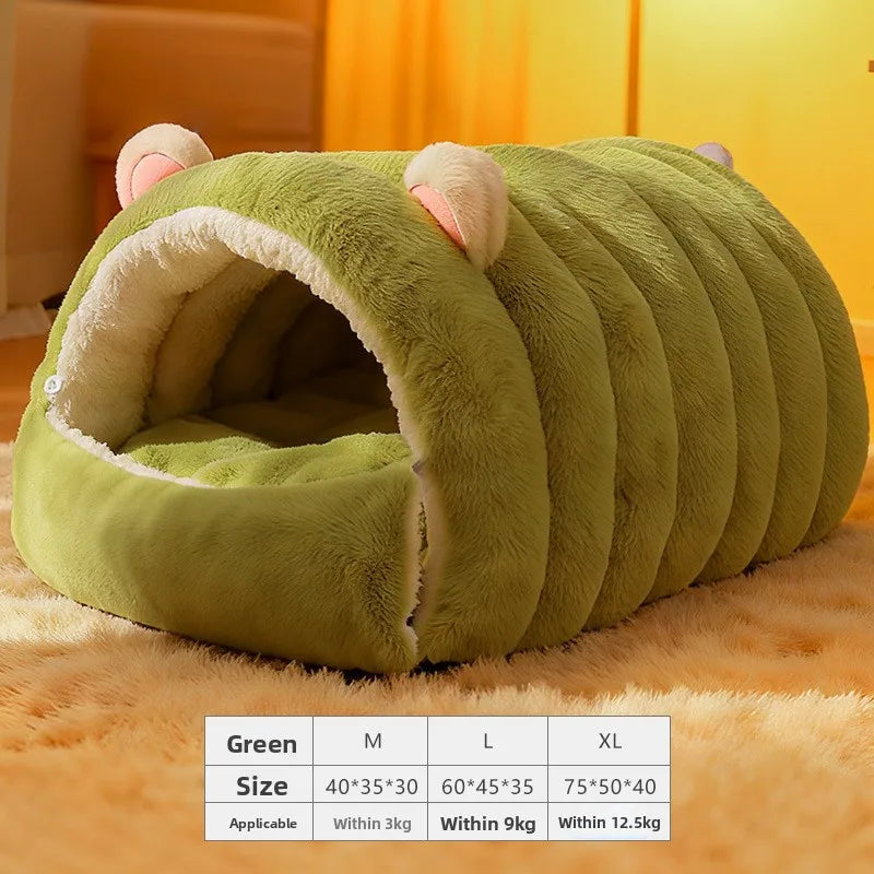 New Winter Removable and Washable Closed Cat House Security Sense Winter Warm Pet Sleeping Nest Cat Sleeping Bag