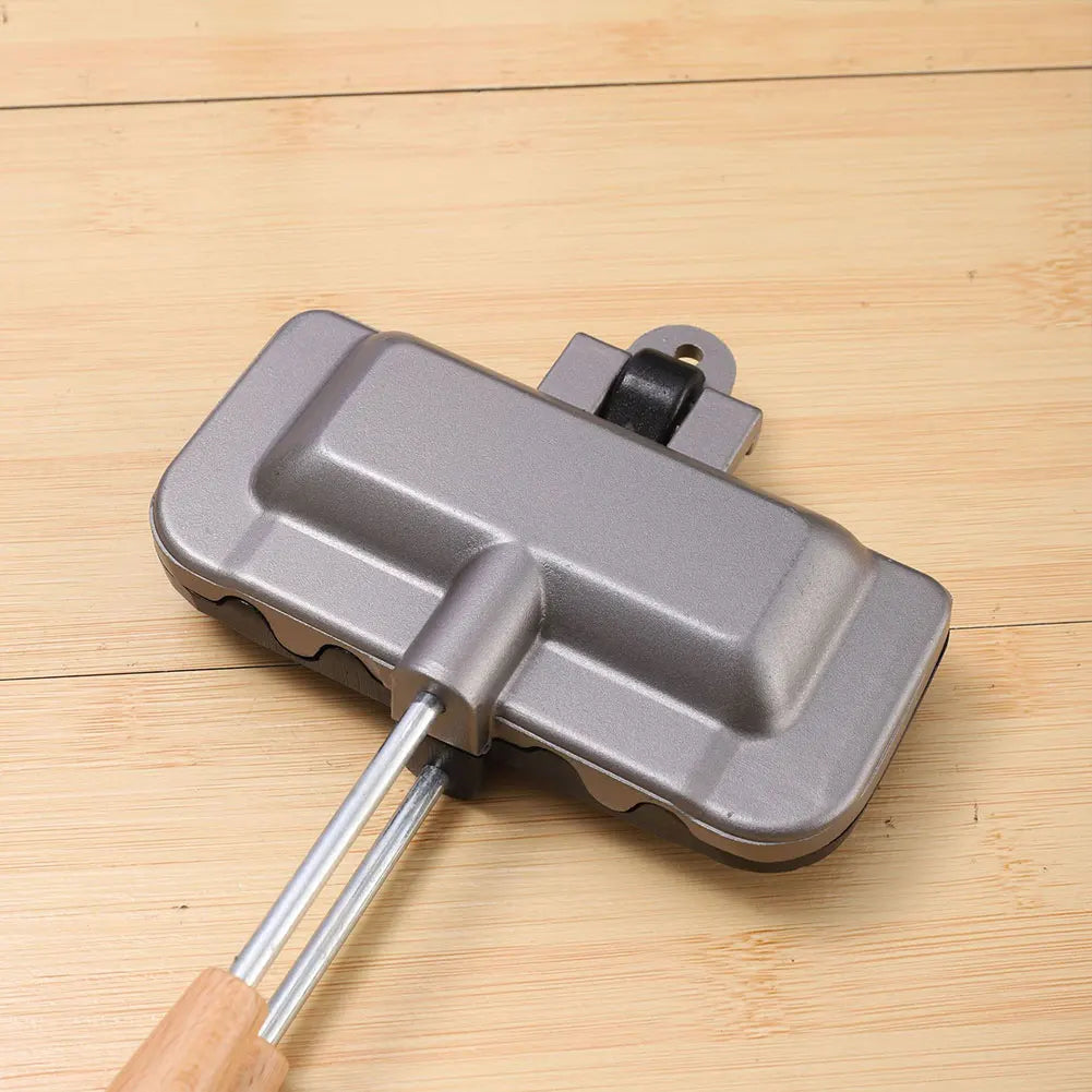 Waffle Pancake Baking Barbecue Oven Mold Hot Dog Toaster Non Stick Aluminum Alloy Grill Frying Pan Double-Sided Sandwich Fry Pan