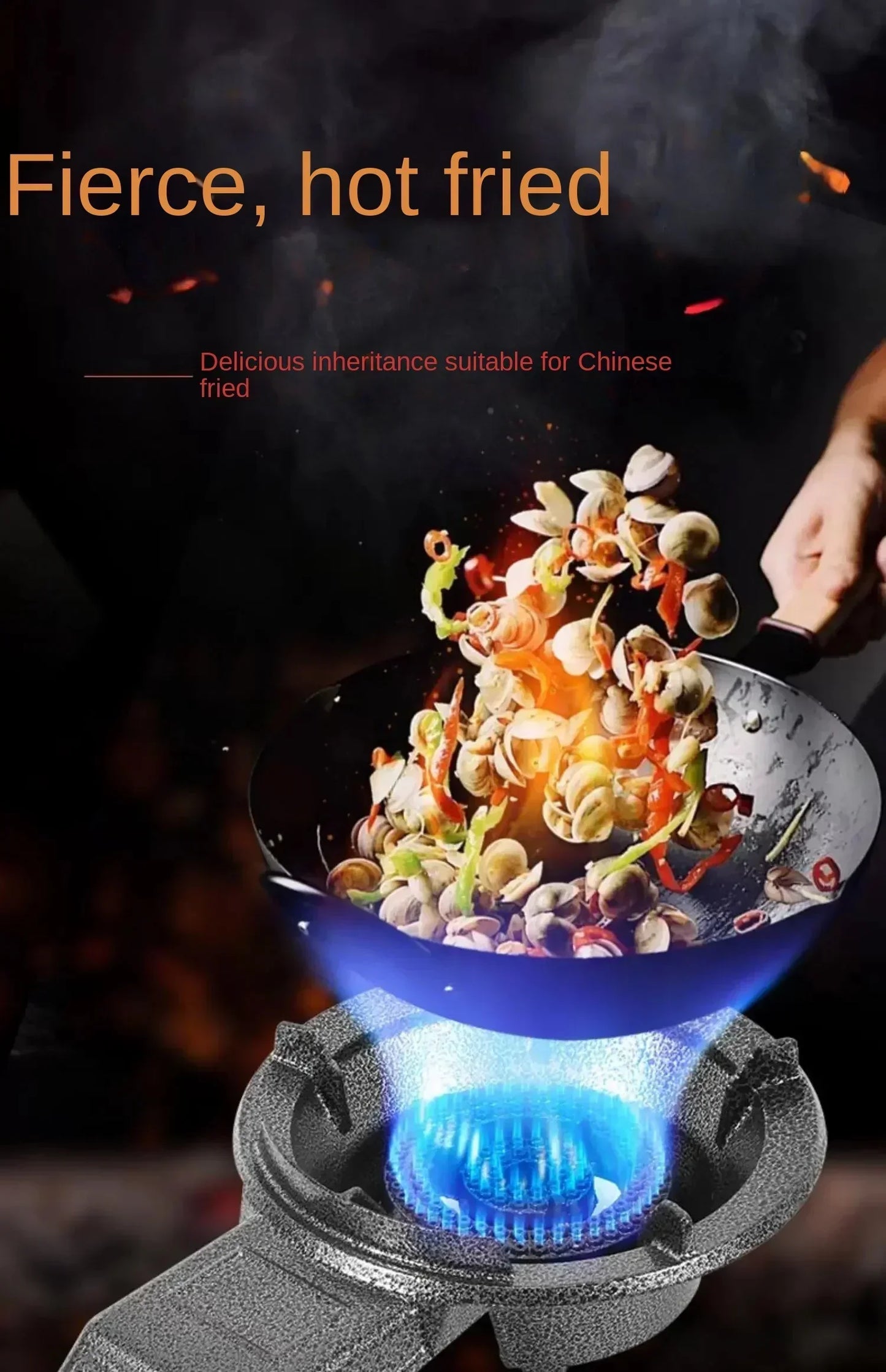 Powerful Gas Stove for Home and Commercial Cooking - Compatible with Natural Gas and LPG AD