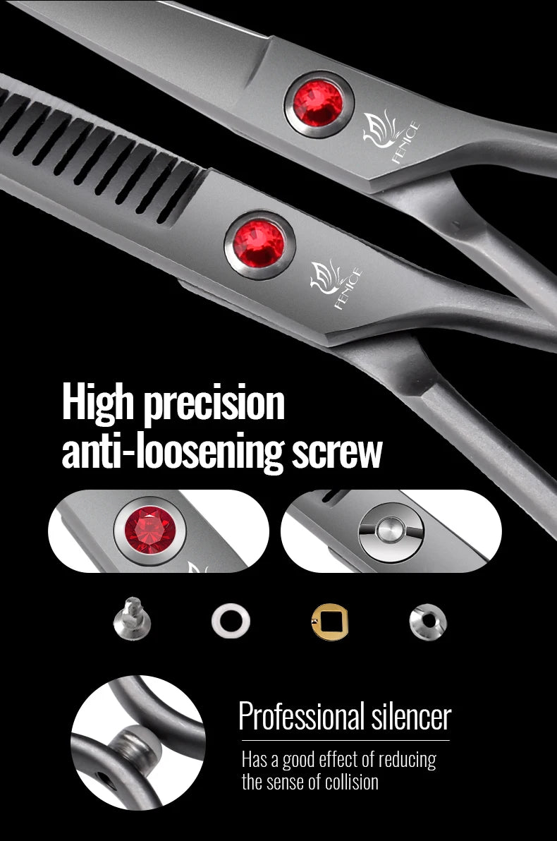 Fenice 4.5 Safety Round Tip Pet Dog Cat Grooming Cutting Scissors Dogs Hair Cutting Shear for Eyes/Face/Foot/Nose