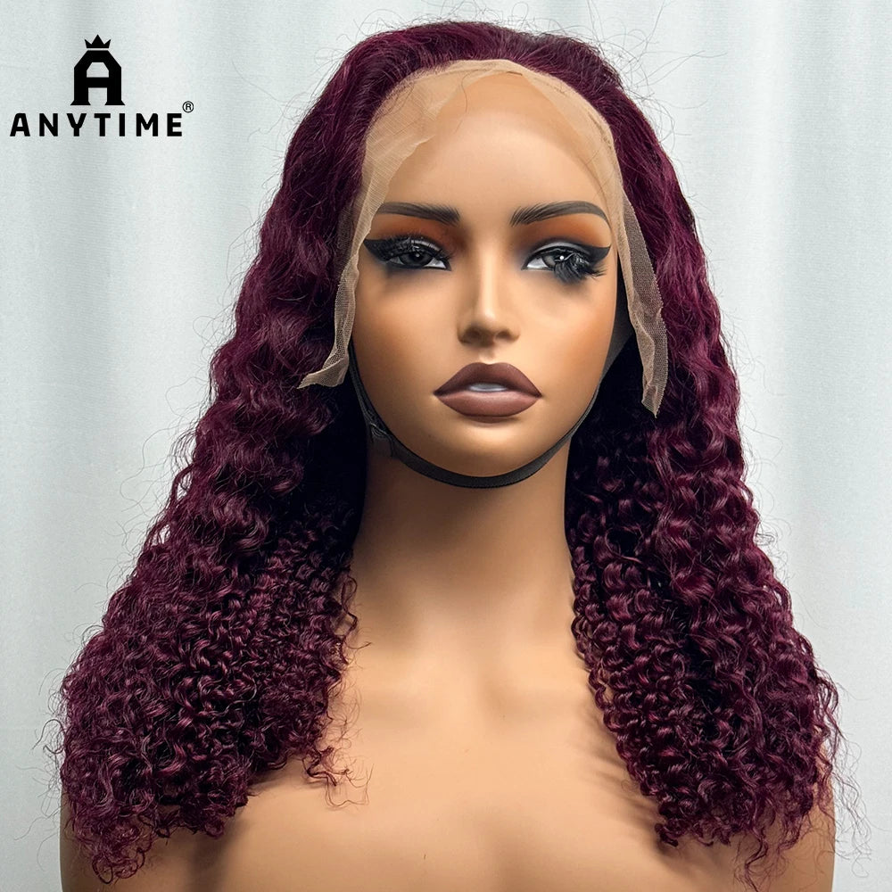 280% High Density Double Drawn Pixie Jerry Curly Water Wave Human Hair Wigs 20inches 13x4 Lace Frontal Human Hair Wig for Women