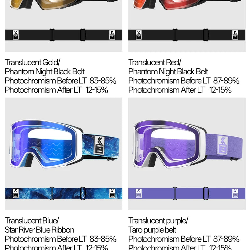 Kapvoe 2026 Skiing Eyewear Flip Ski Goggles Photochromic Snow Goggles Men Snowboard Mask Protection Glasses Snowmobile Winter