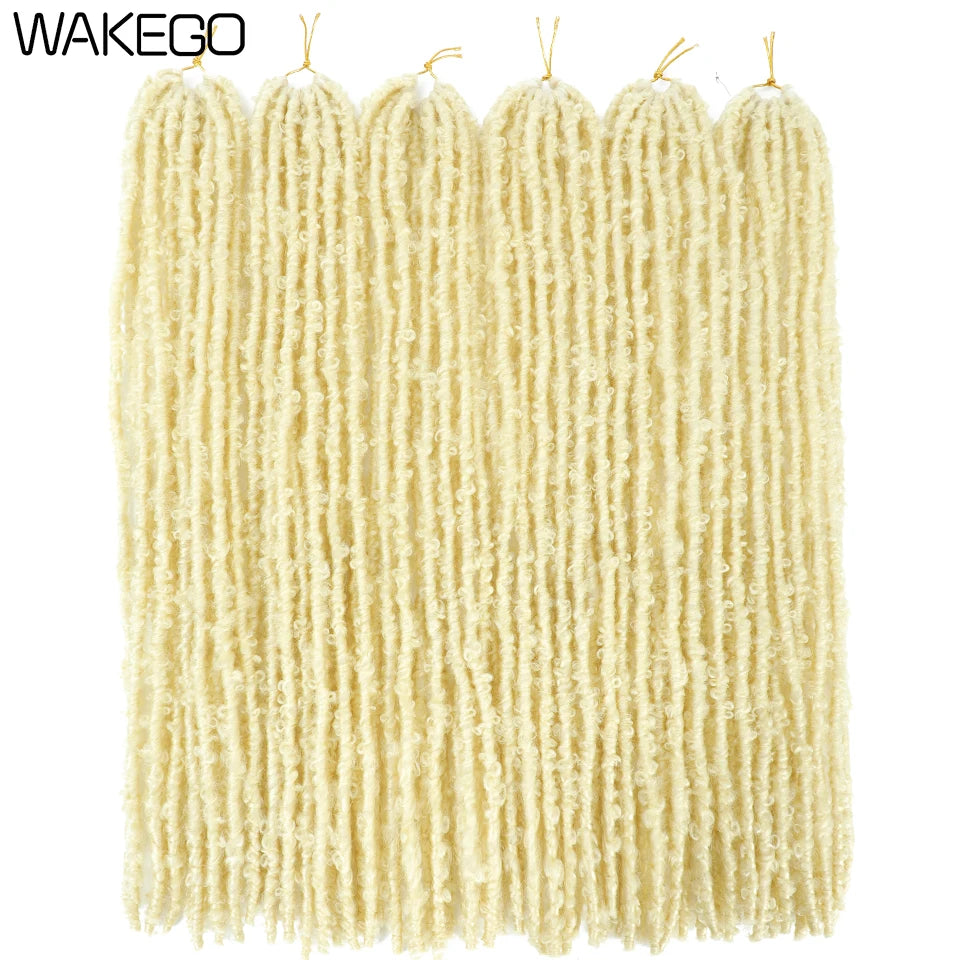 Wakego Butterfly Locs Crochet Hair 14 18 24 Inch Fausse Locks Crochet Butterfly Extensions Pre-looped Soft Locs Synthetic Braid