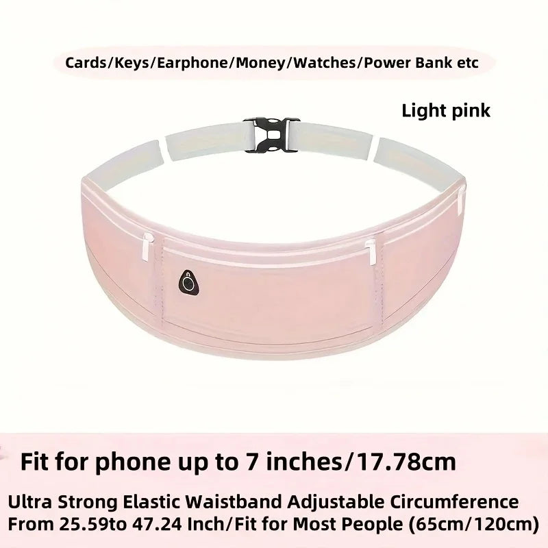 Running Waist Bag Sports Belt Pouch Mobile Phone Bag Men Women Waist Pack Lightweight Gym Sports Bag Waist Pack Adjustable Strap