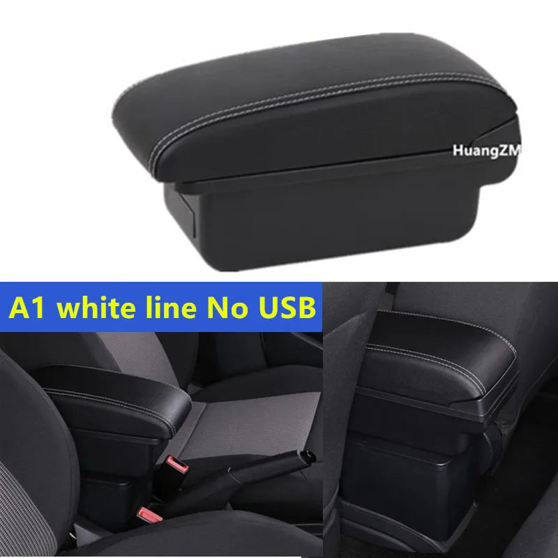 For Fiat Panda II 2 Armrest Box Arm Elbow Rest Center Console Storage box USB Port Interior Dedicated Retrofit Car Accessories