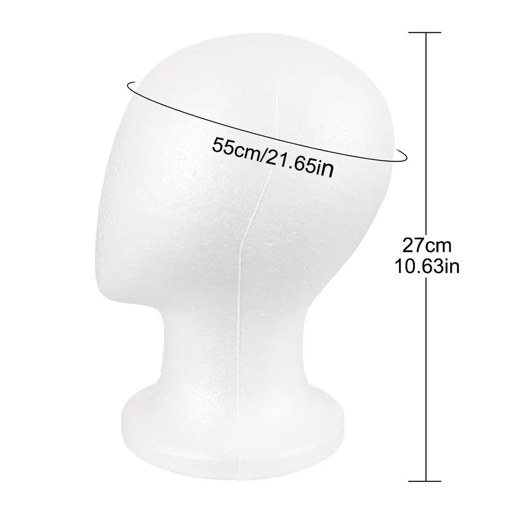 New Stable Foam Mannequin Head Lightweight White Wig Display Stand Jewelry Headwear Display