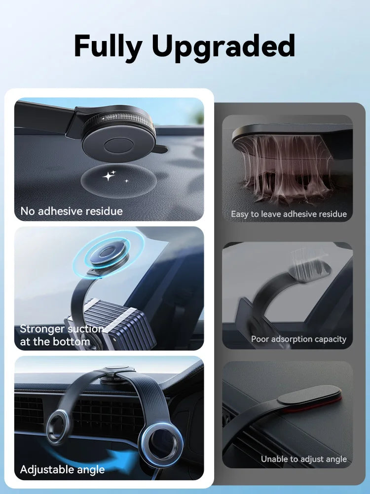 oyroom Car Magnetic Phone Mount Holder Flexible Memory Alloy Suction Cup Mobile Phone Stand Suitable for Instrument Panel ZS518
