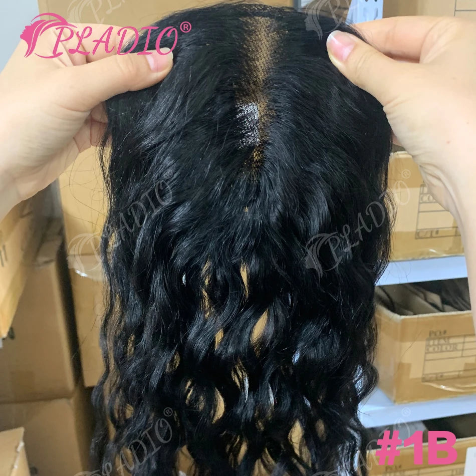 Real Human Hair Toppers for Women Clip In Curly 9x14cm 12 Inch Natural Black Breathable Mesh Base for Thinning Hair Add Volume