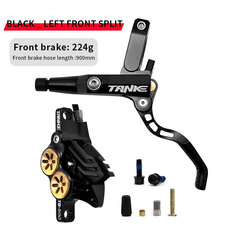 TANKE MTB 4-piston hydraulic disc brake 900/1700mm, 4-piston brake pad in resin, oil pressure AM DH road MTB ultra-light disc br