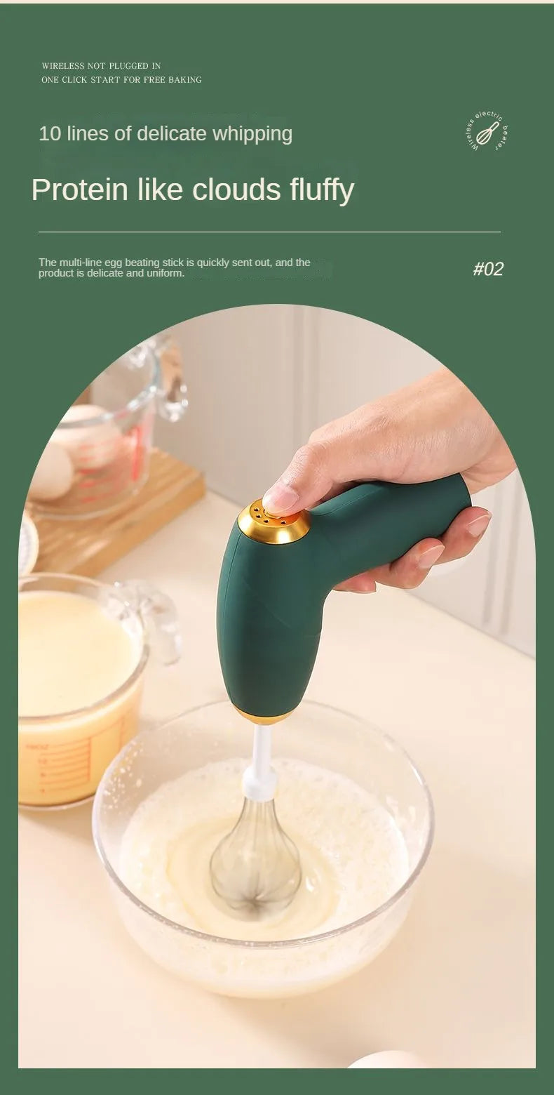 1 Electric Mixer, Egg Beater, Double Stick, 3-Speed Gun Style Cake Cream Mixer, Batter Mixer, Food Mixer