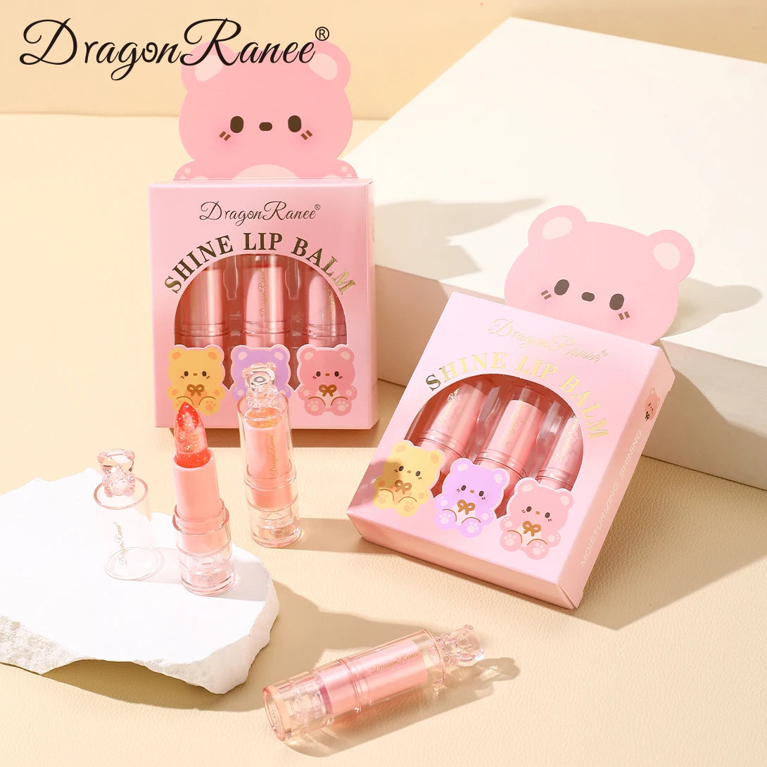 Three Lipstick Sets in a Box That Enhance Complexion, Moisturize, Hydrate, Are Waterproof, Do Not Fade, and Do Not Transfer to Cups. Beginner Lipstick Set
