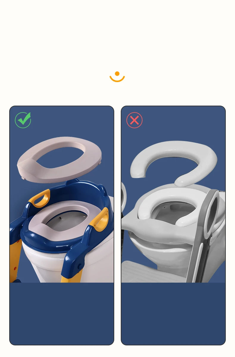 1-8 Years Children's Potty Baby Toilet Seat With Adjustable Ladder Infant Toilet Training Folding Seat Baby Potty Training Seat