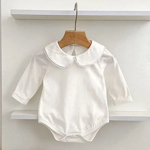 2025 New Summer Toddler Baby Girls Jumpsuit Short Sleeved Cotton Stripe Newborn Baby Girls Romper 0-24M Baby Girls Clothing