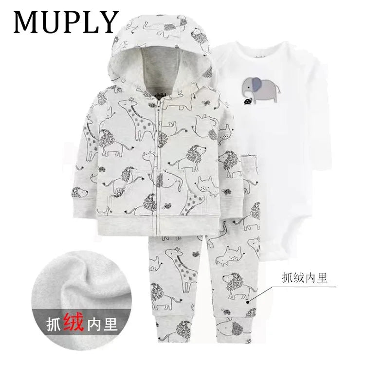 3-piece Suit Summer Baby Clothes Sets Baby Short Sleeve Shorts Cover Clothes Cute Girls Bebe Children Cotton 100% Clothing 6-24M