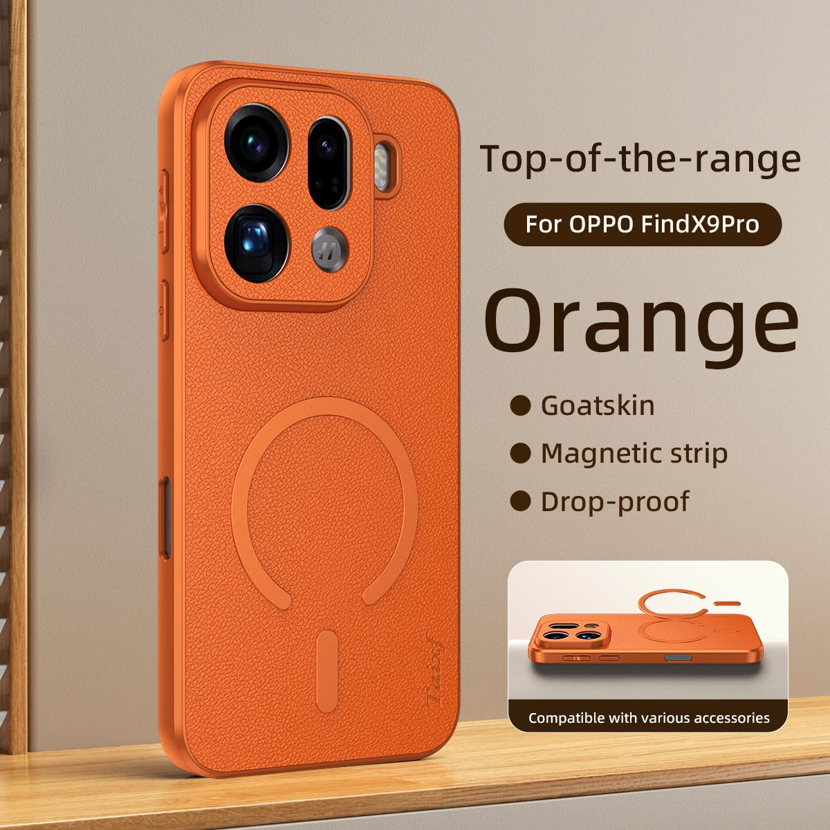 For POCO F8 Ultra Goat Leather TPU Frame Shockproof Case For Redmi K90 Pro Max Built-in Magnetic Strip Lens Protection Shell