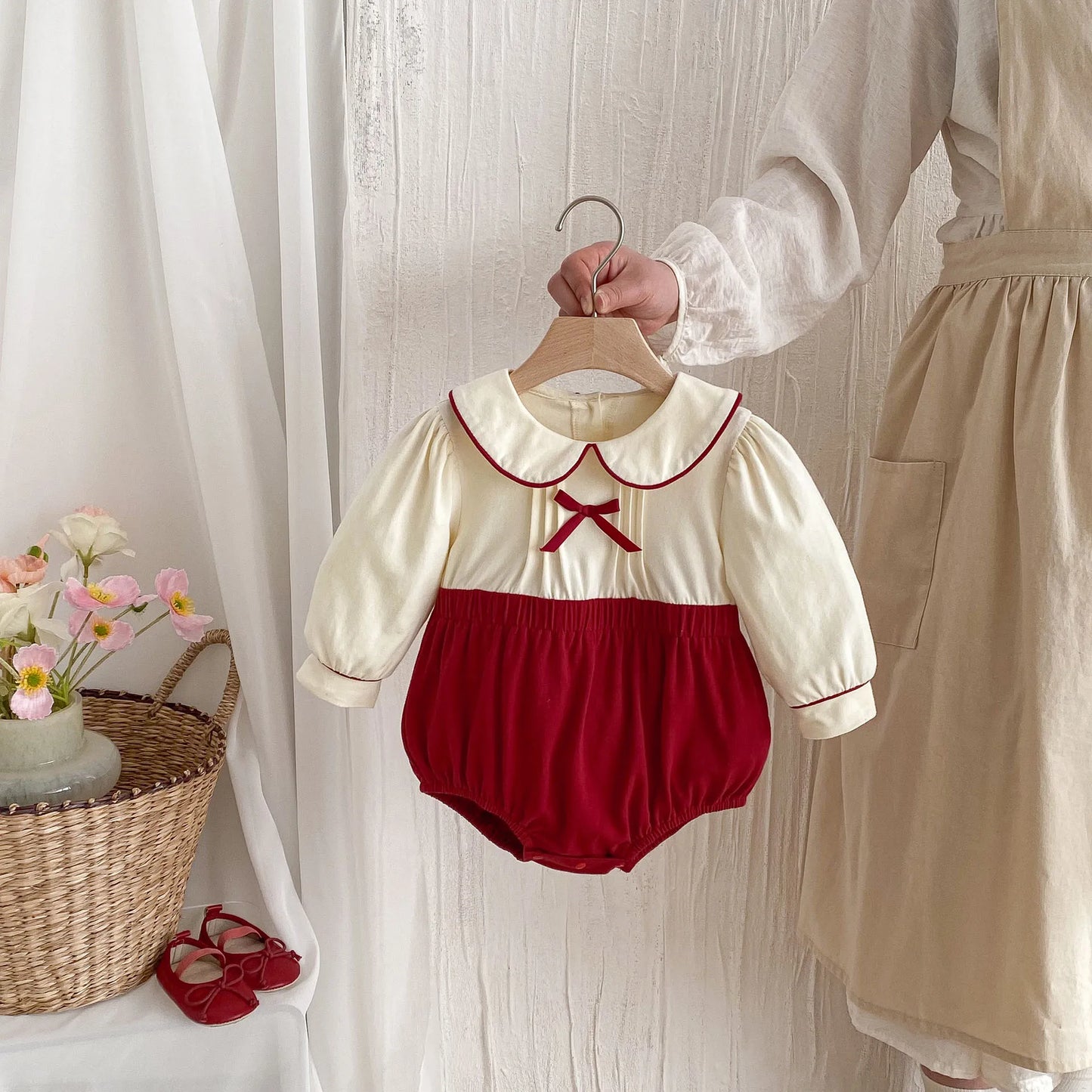 Infant Christmas Outfits Baby Romper Clothes Winter Red Santa Claus Knitted Newborn Infant Boy Girl Christmas Gift Jumpsuits+Hat