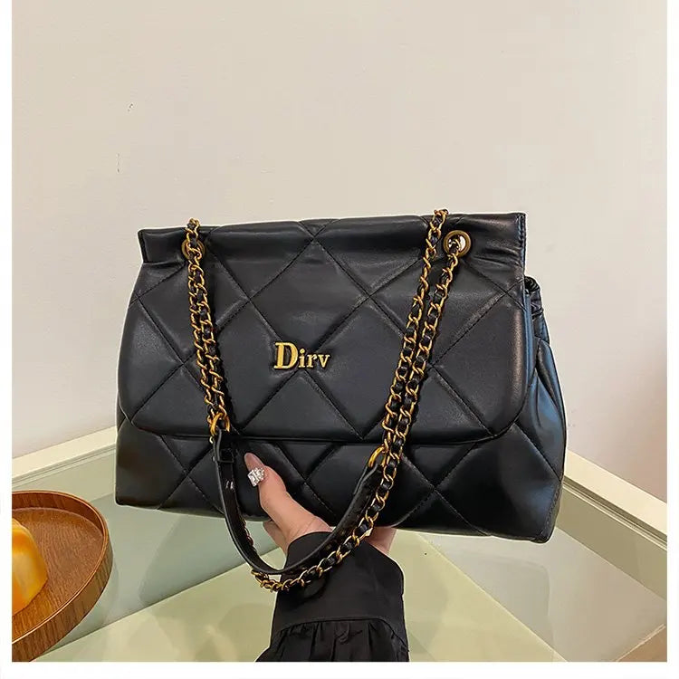 Square Vintage Leather Crossbody Bag Women Handbag Designer Shoulder Tote Purse Classic Diaper Bag