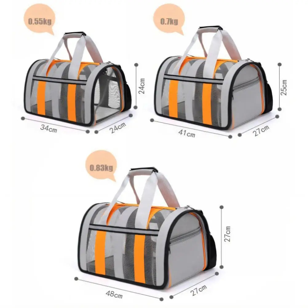1Pc S/M/L Portable Folding Cat Bag Comfort Safety Large Capacity Crossbody Outdoor Pet Breathable Backpack Handheld Pet Bag