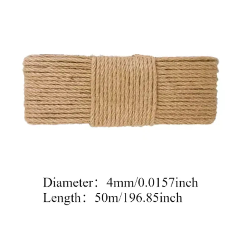 Sisal Rope Cat Tree Scratching Post Toy Cat Climbing Frame Replacement Rope Desk Legs Binding Rope for Cat Sharpen Claw