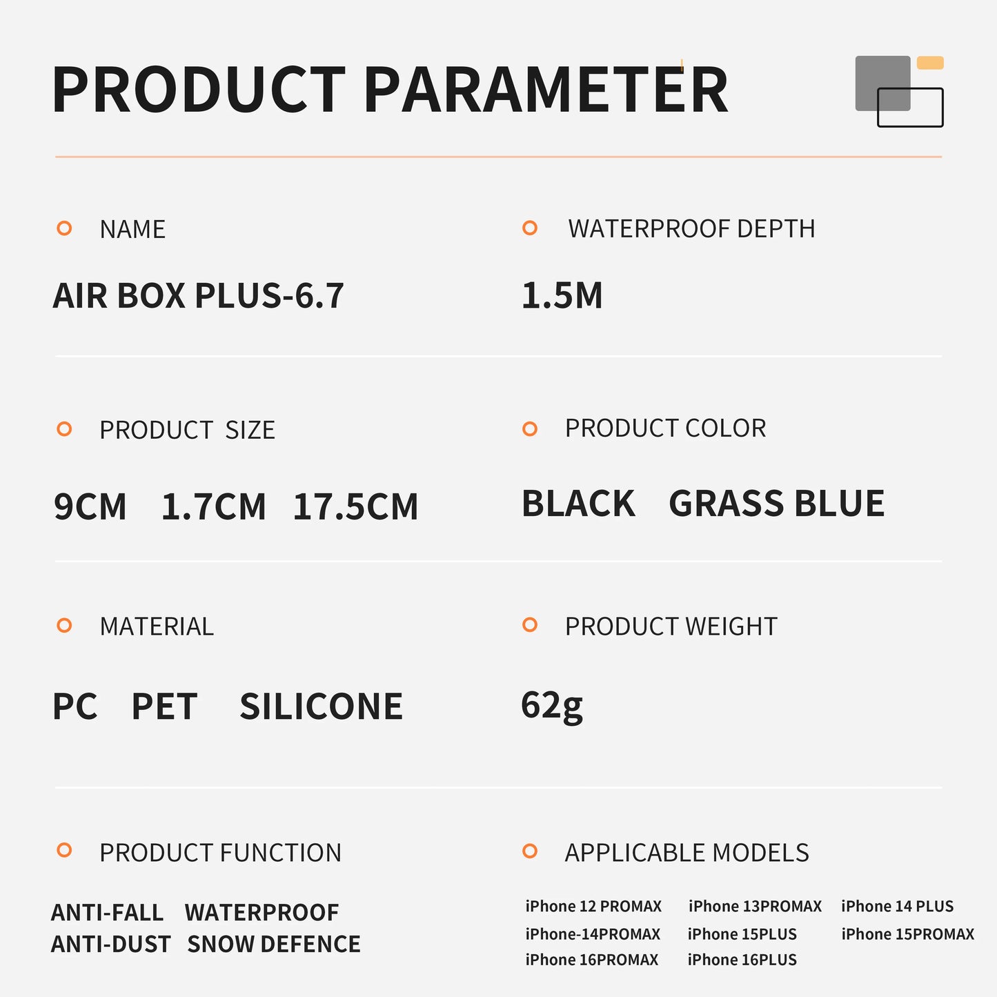 IP68 Waterproof Phone Case for iPhone 6.1/6.7 inch Series, with Floating Ring, Touchable, Suitable for iPhone 17/16/15/14/13/12