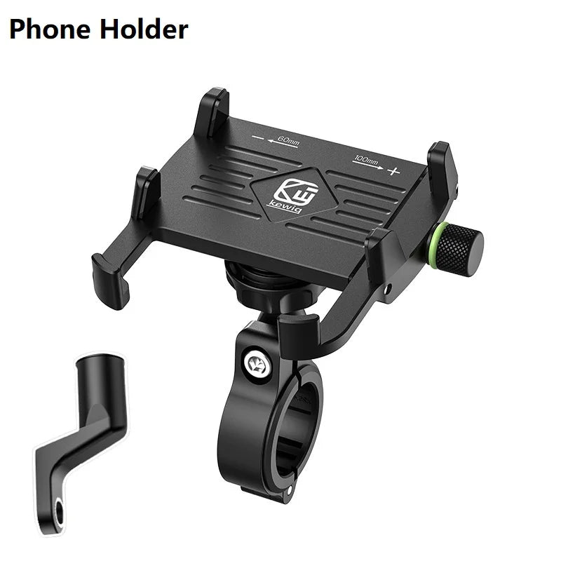 Whole Aluminium 12-24V Motorcycle Phone Holder USB Charger QC3.0 Fast Charging Mount Bicycle Handlebar Bracket for iPhone Huawei