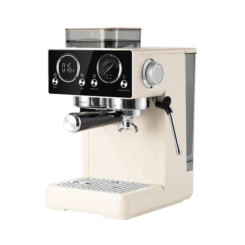 20Bar Semi-Auto Espresso Machine Smart Touch Control with Built-in Grinder, Cold/Hot Brew, Milk Frother for Home/Office