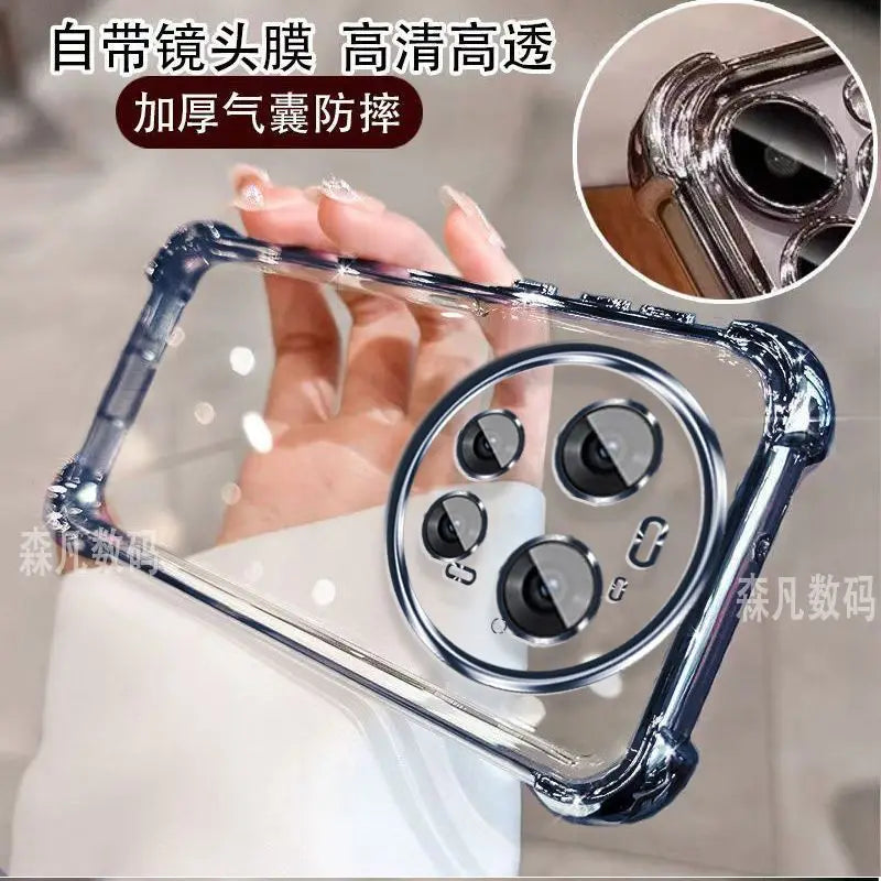 For Xiaomi 17 Ultra Case Luxury Electroplated Airbag Transparent TPU Cover For Mi Xiaomi17 Ultra Shockproof Bumper Funda