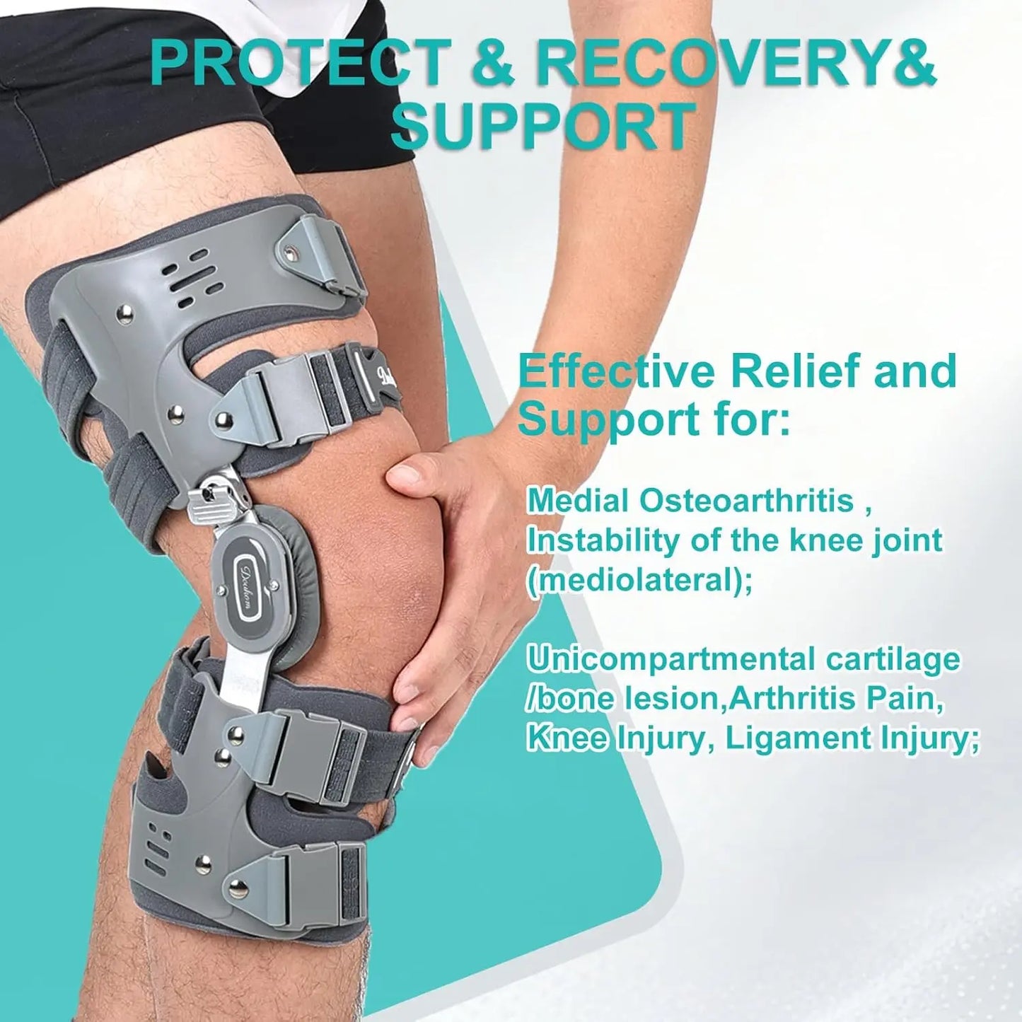 Osteoarthritis Unloading Knee Brace, OA Unloading Support Low Profile Design, Knee Joint Pain Relief Protective Device