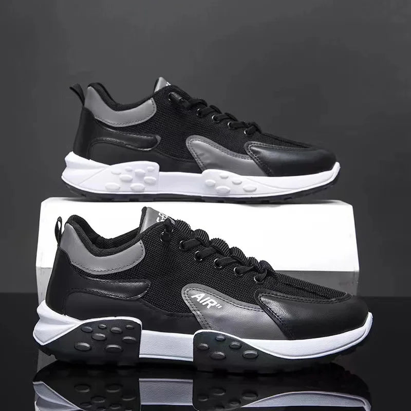 Men's Spring New Sport Shoes Casual Classic Trendy Thick Bottom Leisure Shoes Breathable Microfiber Upgraded Spring Autumn