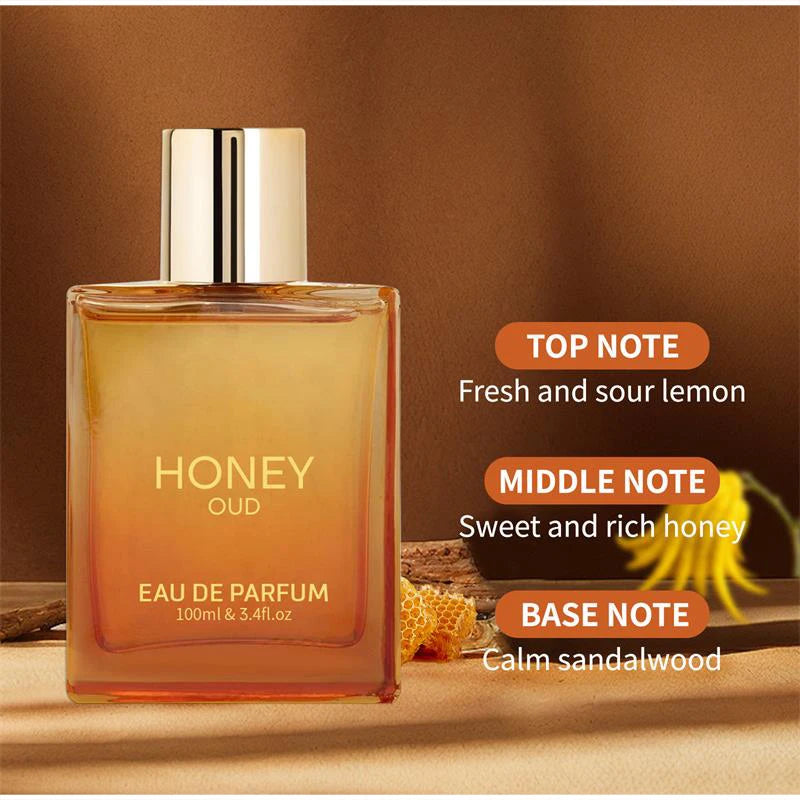 Honey Oud Rose Gourmet Scent Perfume,Women Sweet Warm Eau De Toilette,Lemon/Blackcurrant/Sandalwood/Vanilla Light Fragrance Mist