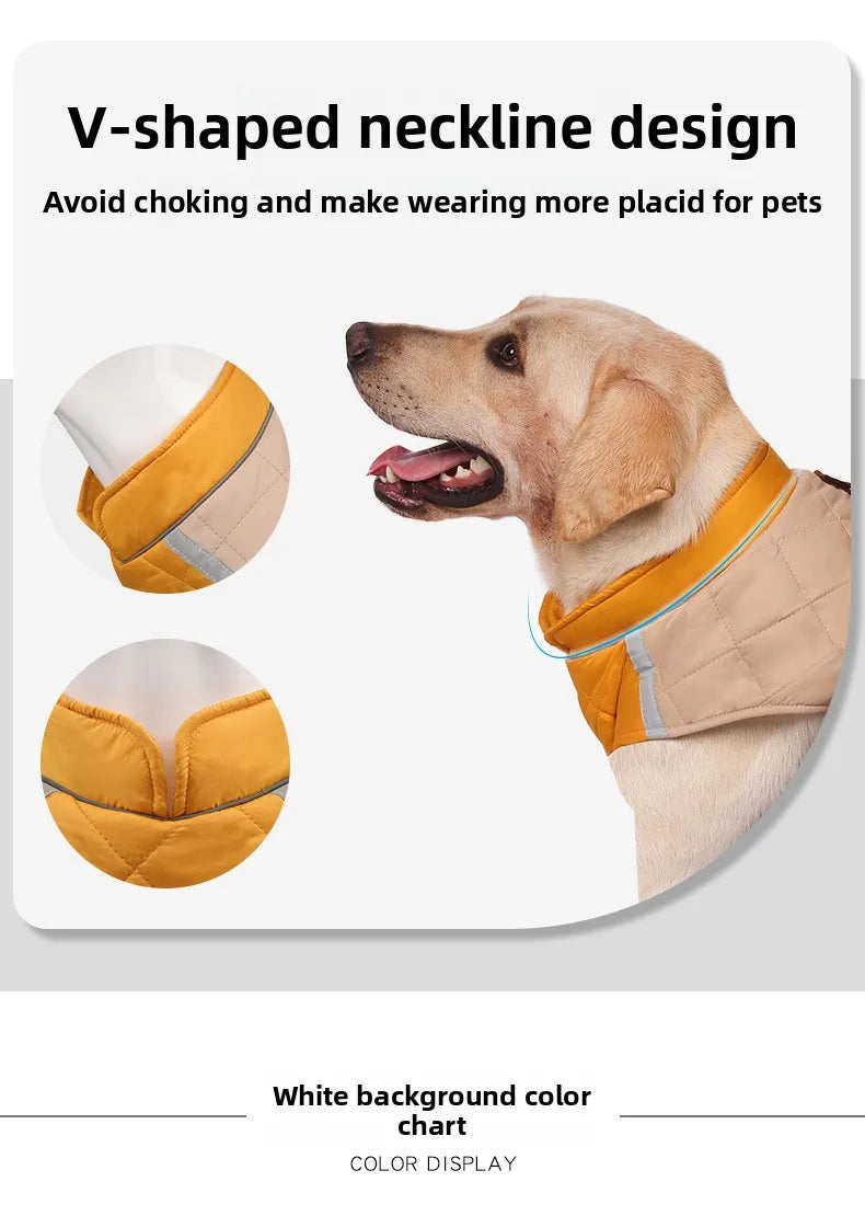 New Winter Pet Dog Clothes Thickened Fighting Dog Clothes Reflective Dog Cotton Clothes Pet Clothes