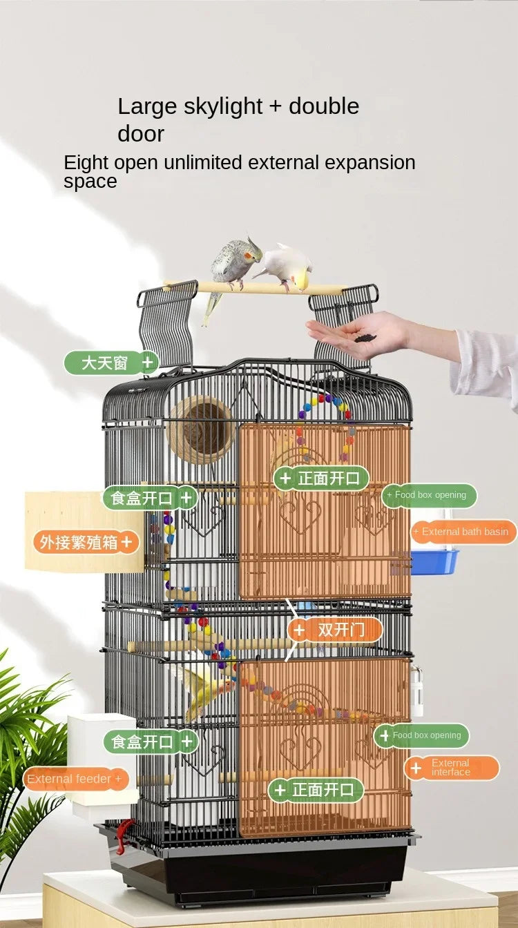 Hut Feeder Nest Bird Cage Parrot Carrier Breeding Villa Home Bird Cage Pigeon Luxury Oiseaux Accessoires Products Pet