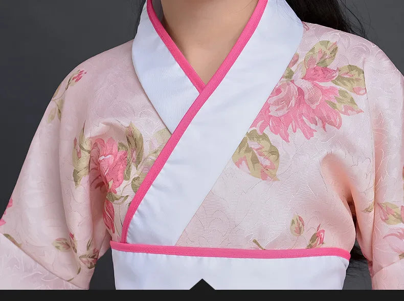 Halloween Cosplay Kids Set Dance Performance Dress for Girls Show Disfraz Child Hanfu Dress Costume Chinese Traditional Clothes