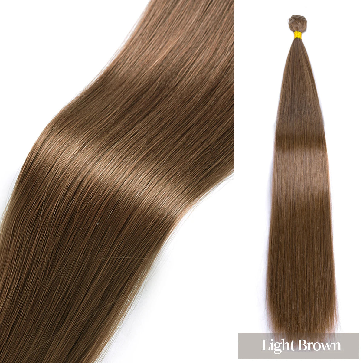 Straight Hair Bundles Extensions Smooth Ombre Hair Weaving 24Inch Super Long Synthetic Straight Hair Bundles Full to End